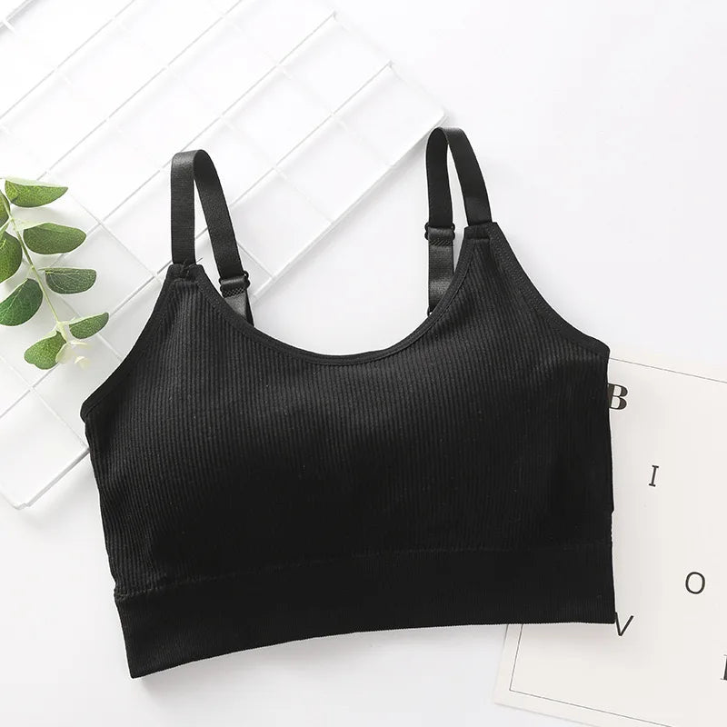 Ropa interior Sexy para mujer, lencería sin anillo de acero, sujetador, Top de tubo envuelto en el pecho, belleza en la espalda, Top de tubo de sección delgada de algodón activo