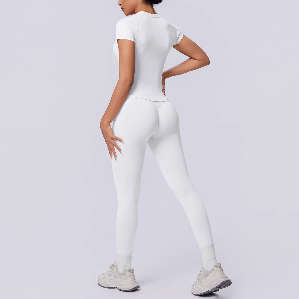 Conjunto Deportivo de Yoga para Mujer, Conjunto de Dos Piezas, Pantalones y Top, Traje Deportivo para Gimnasio, Yoga y Entrenamiento