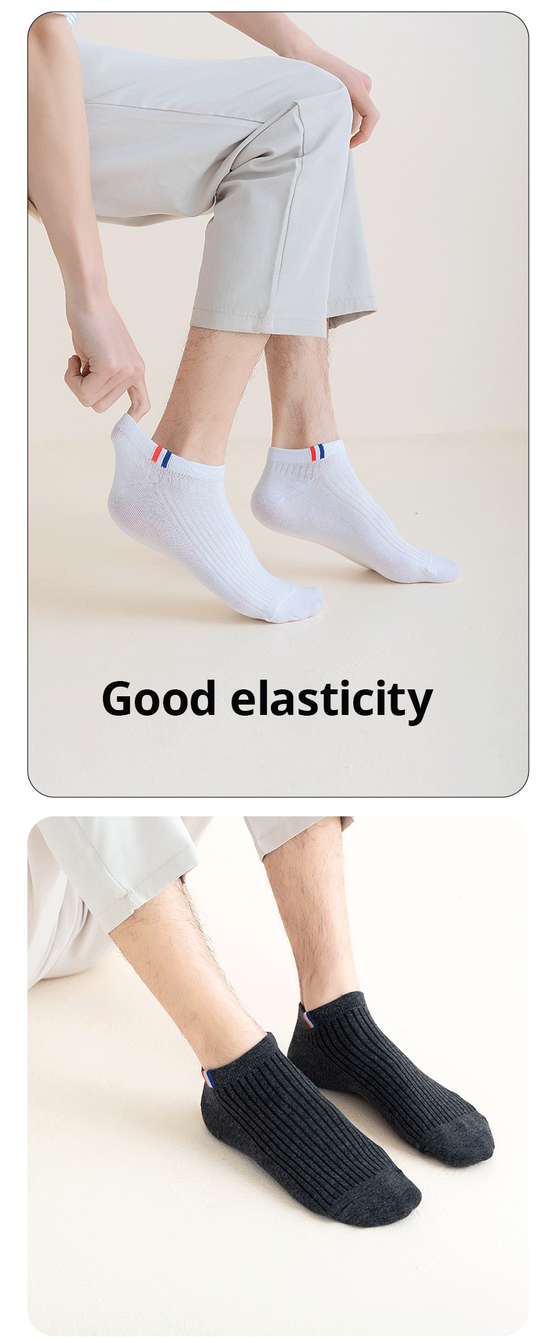 5 pares de calcetines finos de verano para bote de mezcla de colores lisos, calcetines casuales para hombre, calcetines transpirables absorbentes de sudor, calcetines de calibración