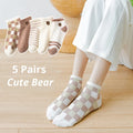 5/10/20 pares de calcetines de tubo corto para mujer, calcetines finos de gato rosa para las cuatro estaciones, bonitos calcetines de barco, calcetines bajos Ins a la moda
