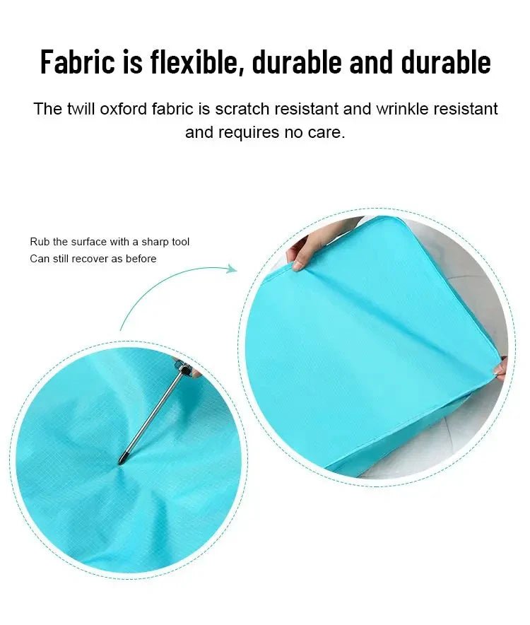 6 unids/set bolsa de almacenamiento de viaje rosa/azul/gris bolsa de almacenamiento de ropa interior impermeable de gran capacidad bolsa con cremallera