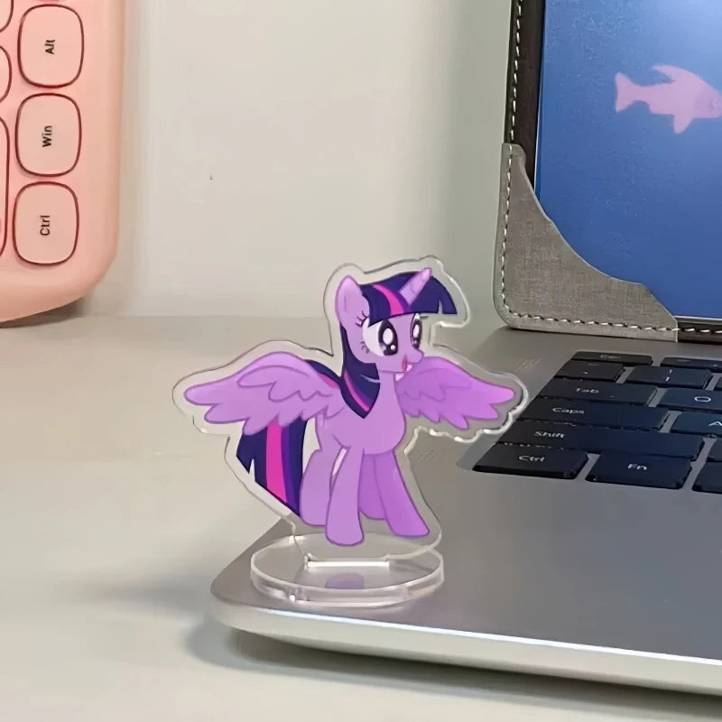 10 unids/set Anime princesa Luna Starlight Glimmer dibujos animados caballo acrílico adornos de escritorio decoración de escritorio 4-6CM de alto