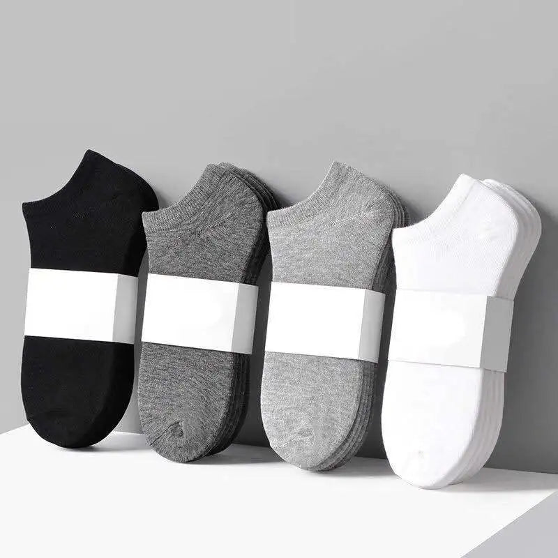 5 pares de calcetines tobilleros de alta calidad para hombre, calcetines deportivos de algodón transpirables, calcetines de malla informales atléticos de verano de corte fino corto Sokken talla 38-45