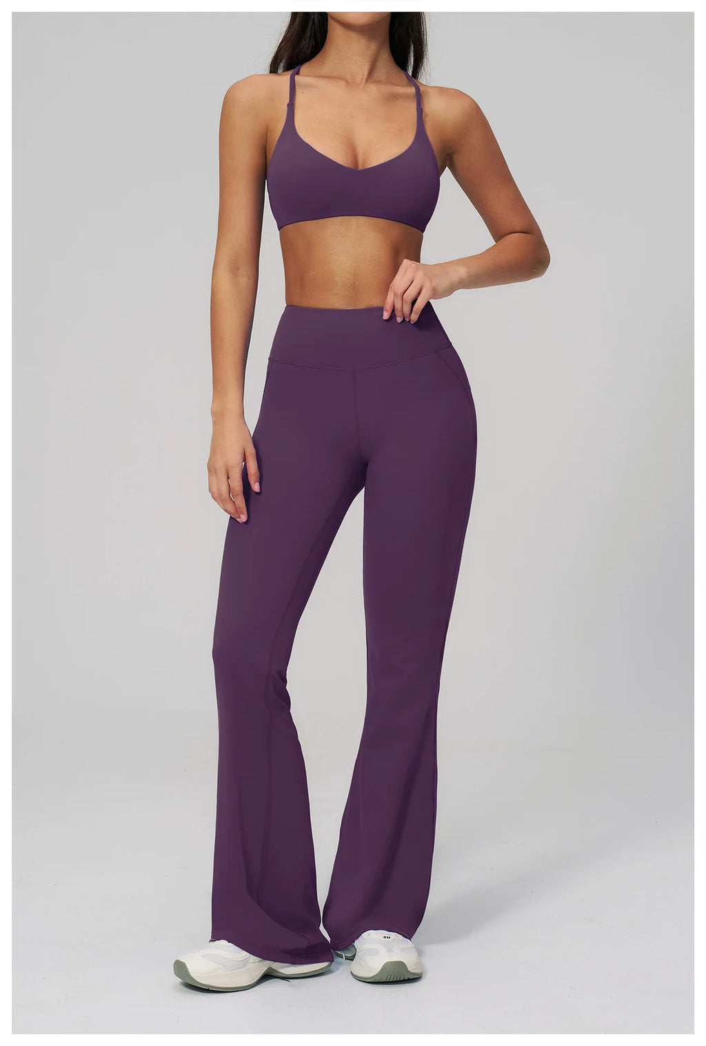 Conjunto de Yoga para Mujer, Ropa Deportiva, Conjunto de Gimnasio y Fitness, 2 Piezas, Leggings para Correr, Sujetador Deportivo Transpirable, Ropa Deportiva Femenina