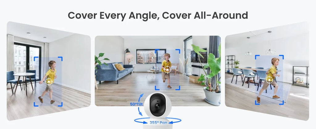 Cámara IP WiFi REOLINK E1 Pro 3K 5MP PT con Seguimiento Automático, Monitor para Bebés, Detección de Personas/Mascotas/Llanto, Audio Bidireccional, Cámara de Seguridad