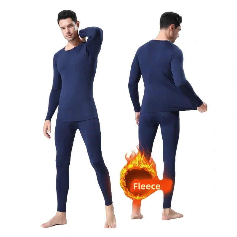 Ropa interior térmica de invierno para hombre, mallas de lana para hombre, pantalones largos cálidos, pantalones térmicos de compresión, medias, ropa para hombre 3XL