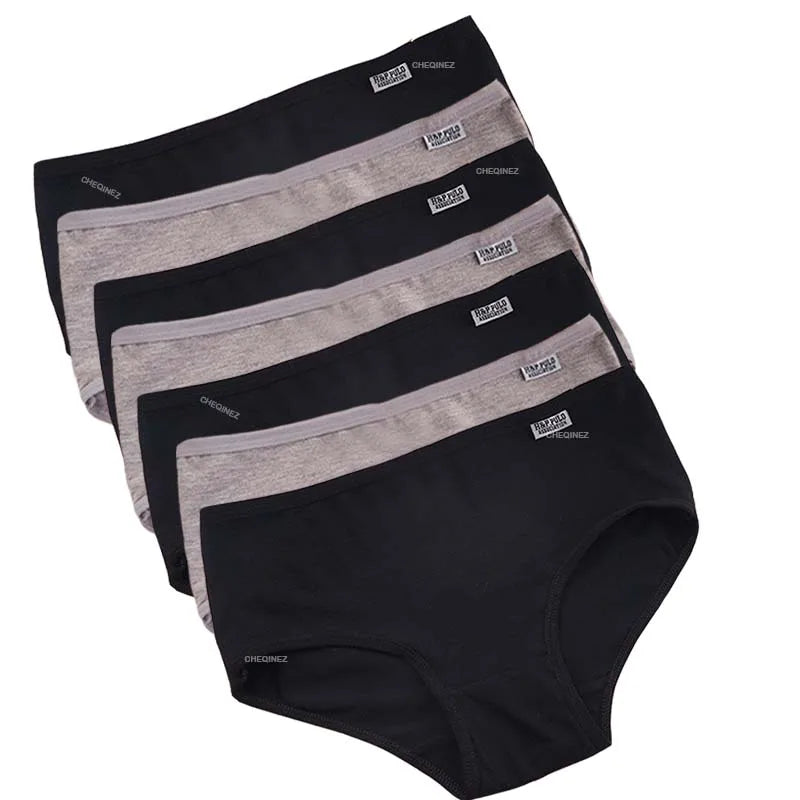 7 unids/lote de ropa interior de talla grande, bragas de algodón para mujer, lencería Sexy, pantalones cortos, ropa interior, bragas sólidas, M-4XL íntima femenina