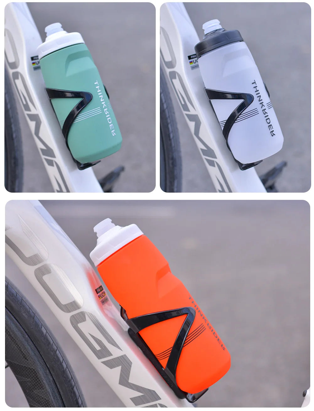 ThinkRider-botella de agua para bicicleta de montaña y carretera, botella de plástico portátil de gran capacidad para deportes al aire libre, 620ml/750ml