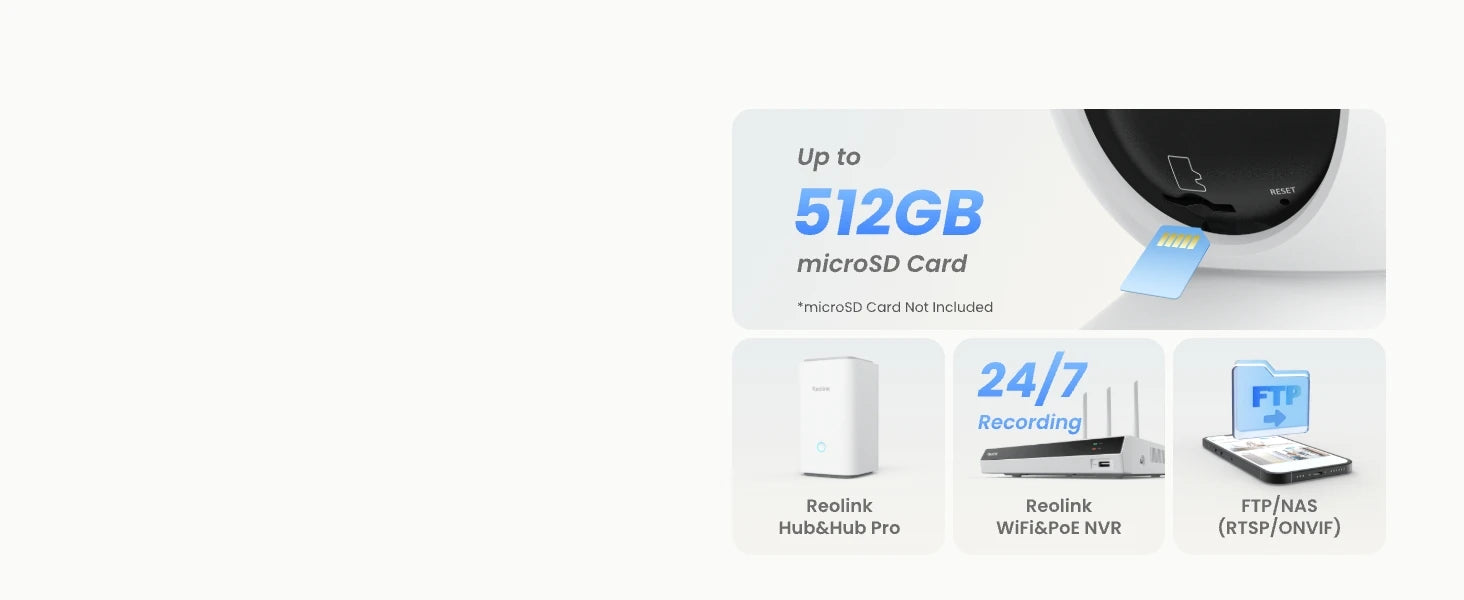 Cámara IP WiFi REOLINK E1 Pro 3K 5MP PT con Seguimiento Automático, Monitor para Bebés, Detección de Personas/Mascotas/Llanto, Audio Bidireccional, Cámara de Seguridad