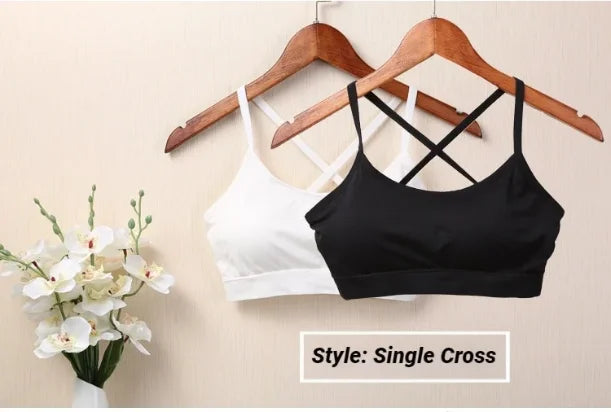 Ropa Interior Deportiva para Mujer, Top Corto sin Costuras para Yoga y Fitness, con Tirantes Anchos con Letras, Cómodo para Entrenamiento, sin Varillas