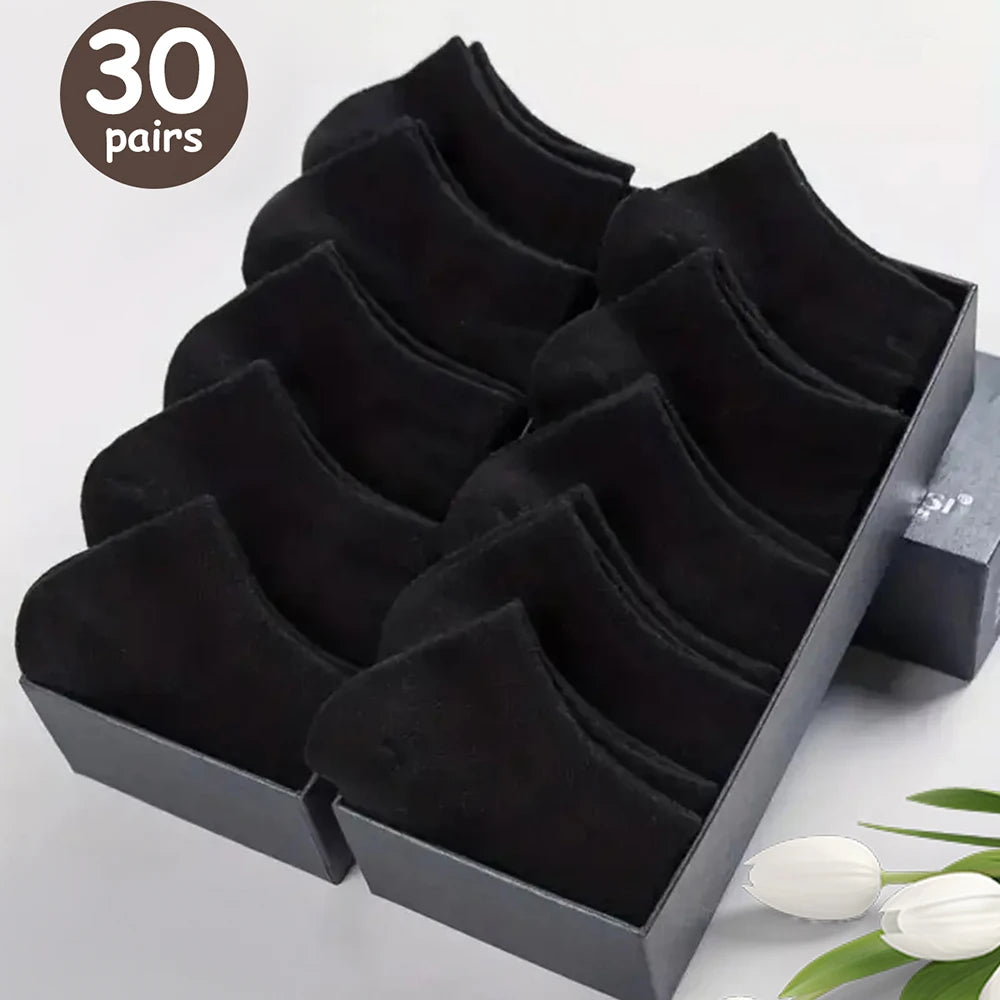 10/20/30/40/50 pares de calcetines tobilleros de corte bajo con desodorante transpirable para hombre, ropa cómoda que absorbe el sudor y para verano