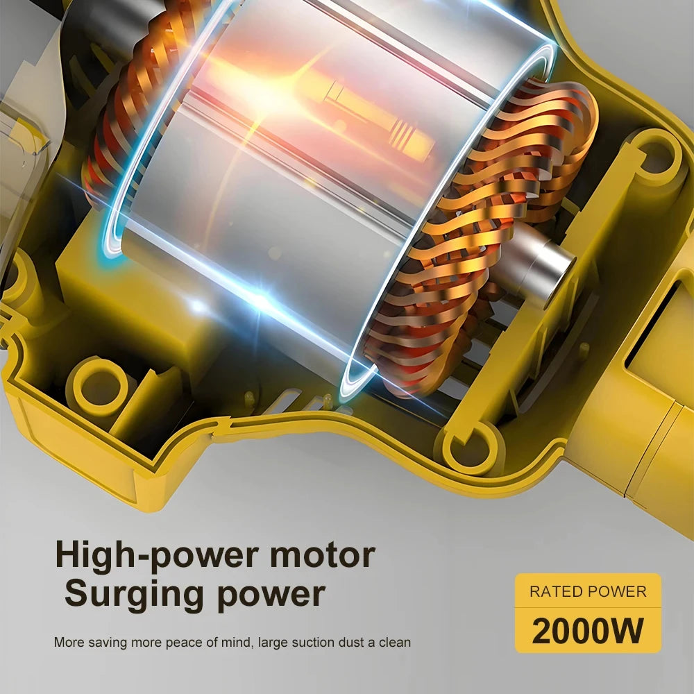 Aspiradora de mano con filtro de 2 uds, aspiradora inalámbrica eléctrica para el hogar, coche, limpieza de pelo de mascotas para batería DeWalt de 20V