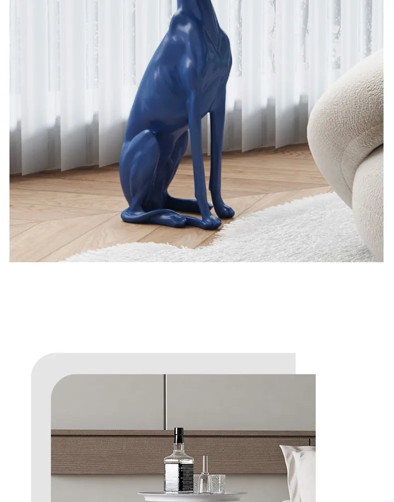 Esculturas de perros grandes para decoración del hogar, mesa de centro, sala de estar, adornos de suelo, bandeja de almacenamiento, estatua, accesorios de decoración del hogar Nórdico