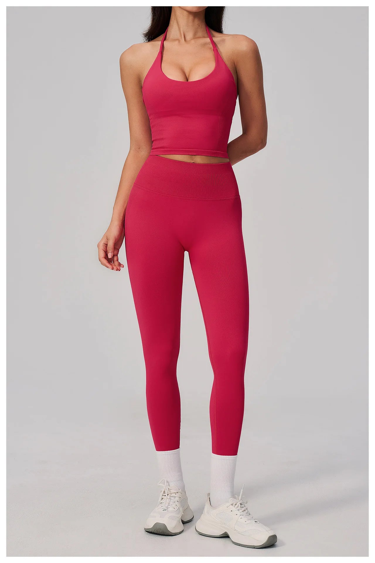 Conjunto de Yoga sin Costuras para Mujer, Ropa Deportiva, Conjunto de Fitness de 2 Piezas, Leggings y Sujetador Deportivo Transpirable, Ropa Deportiva Femenina