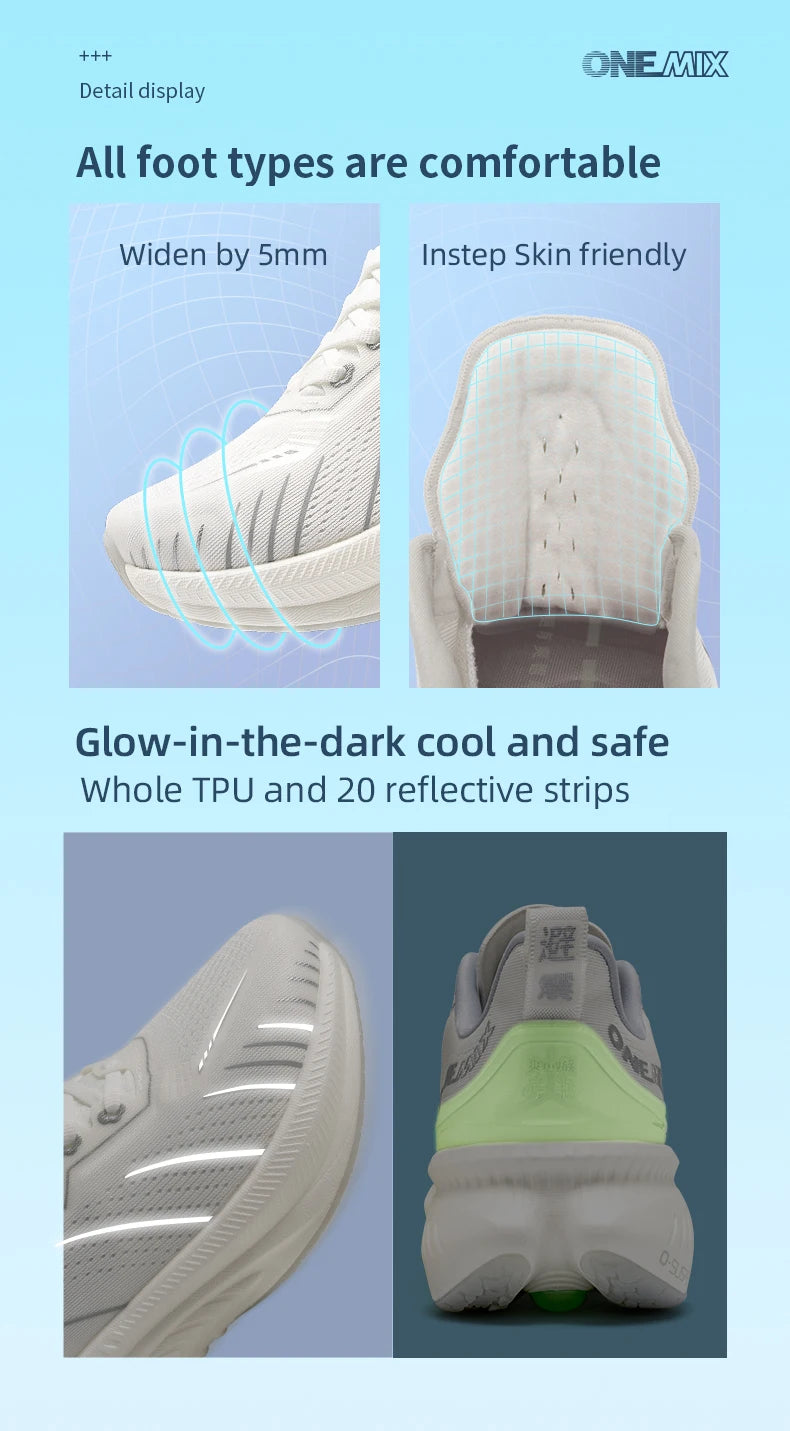 ONEMIX-zapatillas de deporte transpirables para mujer, zapatos deportivos de amortiguación a la moda, color negro, 2024