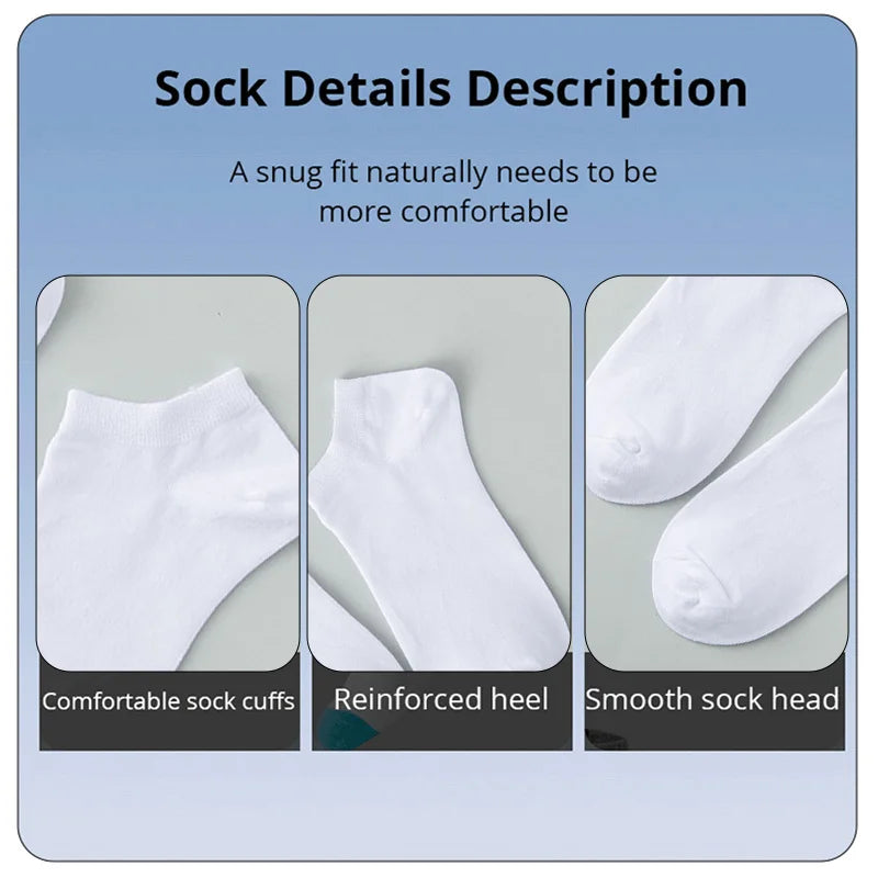Calcetines tobilleros de corte bajo para hombre y mujer, medias tobilleras finas, transpirables, antiolor, absorbentes de sudor, 10 pares