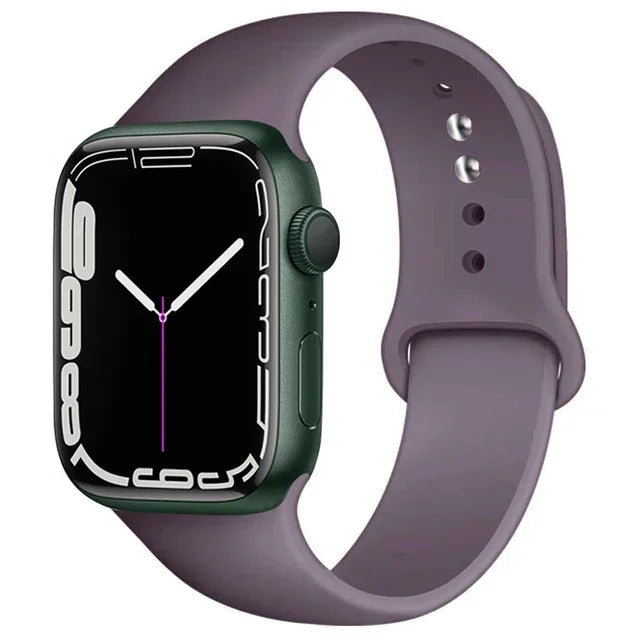 Correa de silicona para Apple Watch, 46mm, 44mm, 45mm, 40mm, 41mm, 42-38mm, 49mm, pulsera deportiva iwatch series 11 10 9 8 7 6 5 SE Ultra3