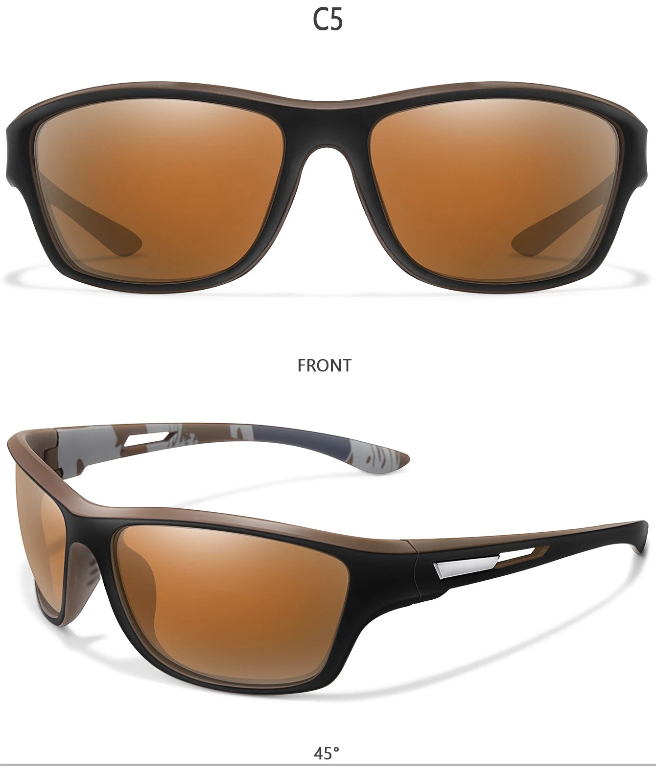 Gafas de sol polarizadas para pescar para hombre y mujer, lentes de sol antideslumbrantes UV400 para ciclismo, conducción, senderismo, 1 unidad
