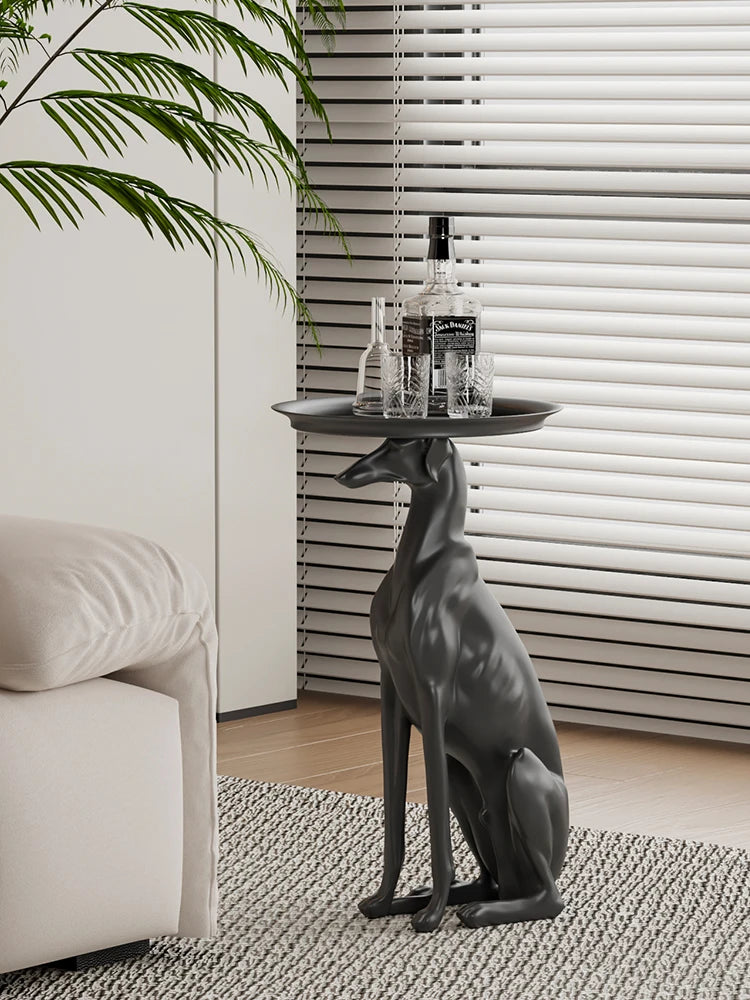 Esculturas de perros grandes para decoración del hogar, mesa de centro, sala de estar, adornos de suelo, bandeja de almacenamiento, estatua, accesorios de decoración del hogar Nórdico