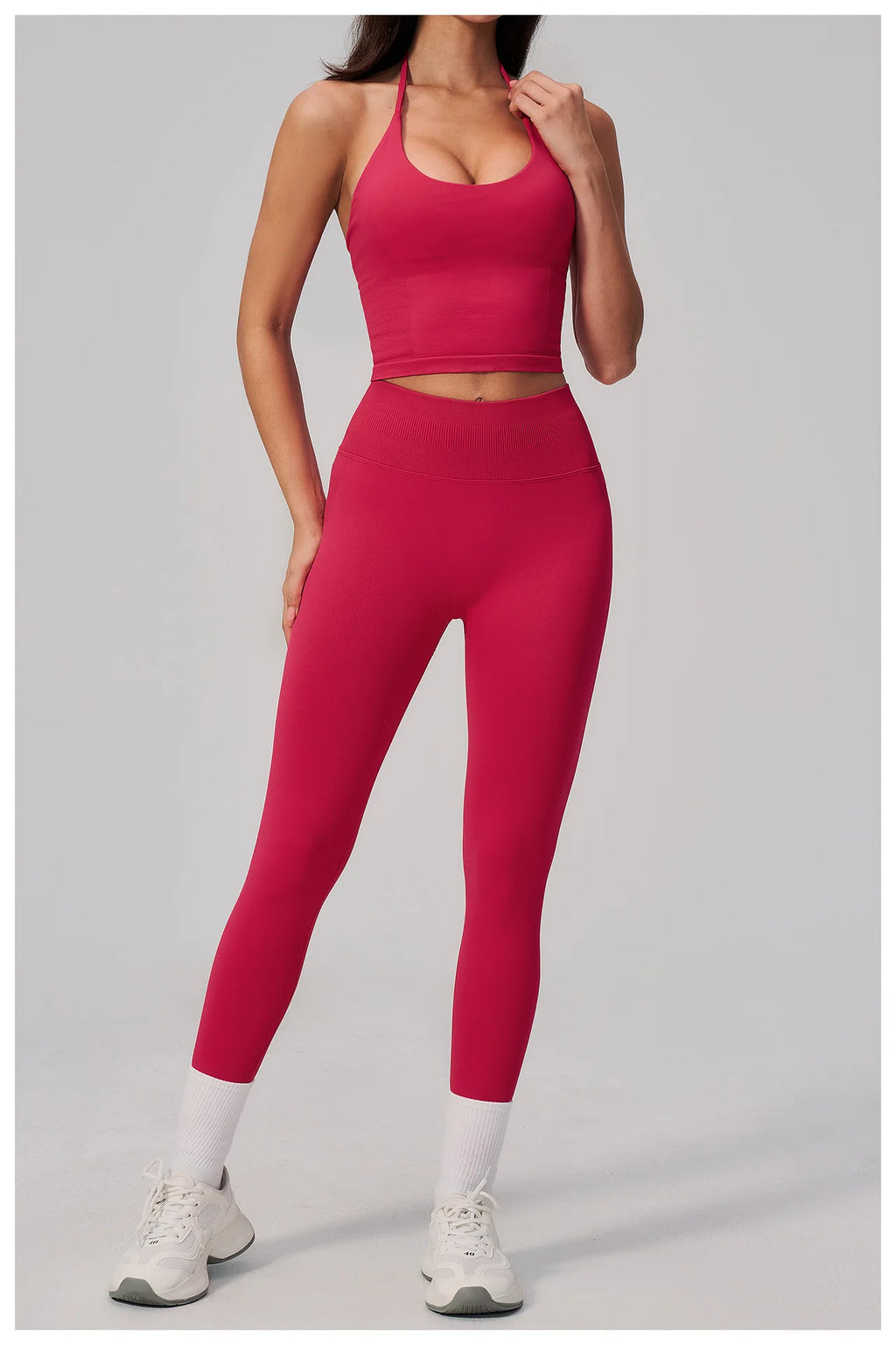 Conjunto de Yoga sin Costuras para Mujer, Ropa Deportiva, Conjunto de Fitness de 2 Piezas, Leggings y Sujetador Deportivo Transpirable, Ropa Deportiva Femenina