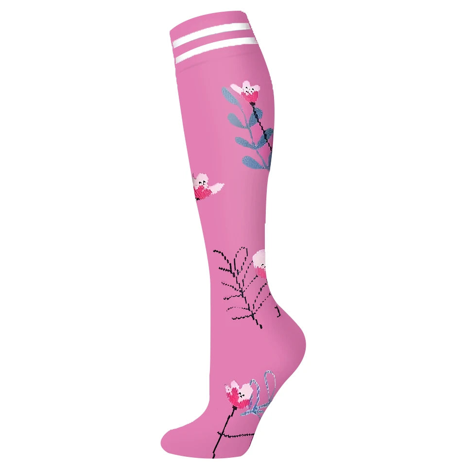 Nuevos calcetines de compresión deportivos para venas varicosas, calcetines médicos de nailon para enfermería, aptos para correr, saltar, antifatiga