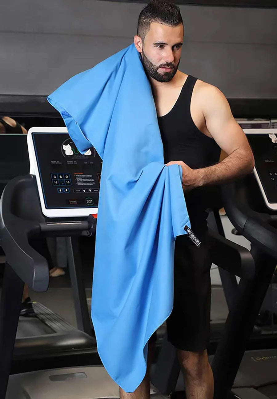 Toalla deportiva de secado rápido, Toalla de microfibra para correr, Yoga, gimnasio, Fitness, baloncesto, acampar al aire libre, senderismo, playa, 40x80/76x152cm