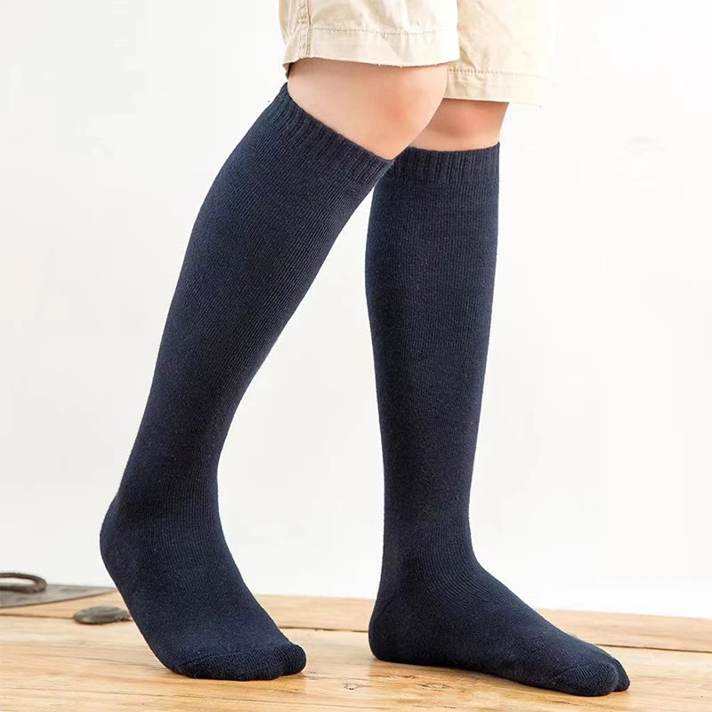 Calcetines largos hasta la rodilla de invierno para hombre, medias de lana que mantienen el calor más largas, calcetines de compresión de felpa para invierno, cubierta gruesa de algodón, regalo Sokken para pantorrilla
