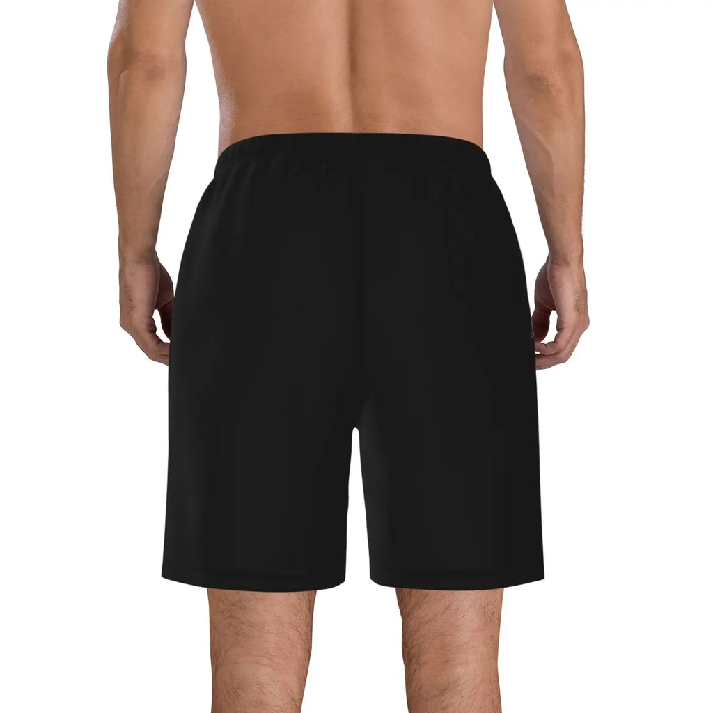 Bañador de secado rápido con forro de malla para hombre, pantalones largos de playa y Surf, pantalones cortos de tabla, góticos, Luna, gato, Calavera, Verano