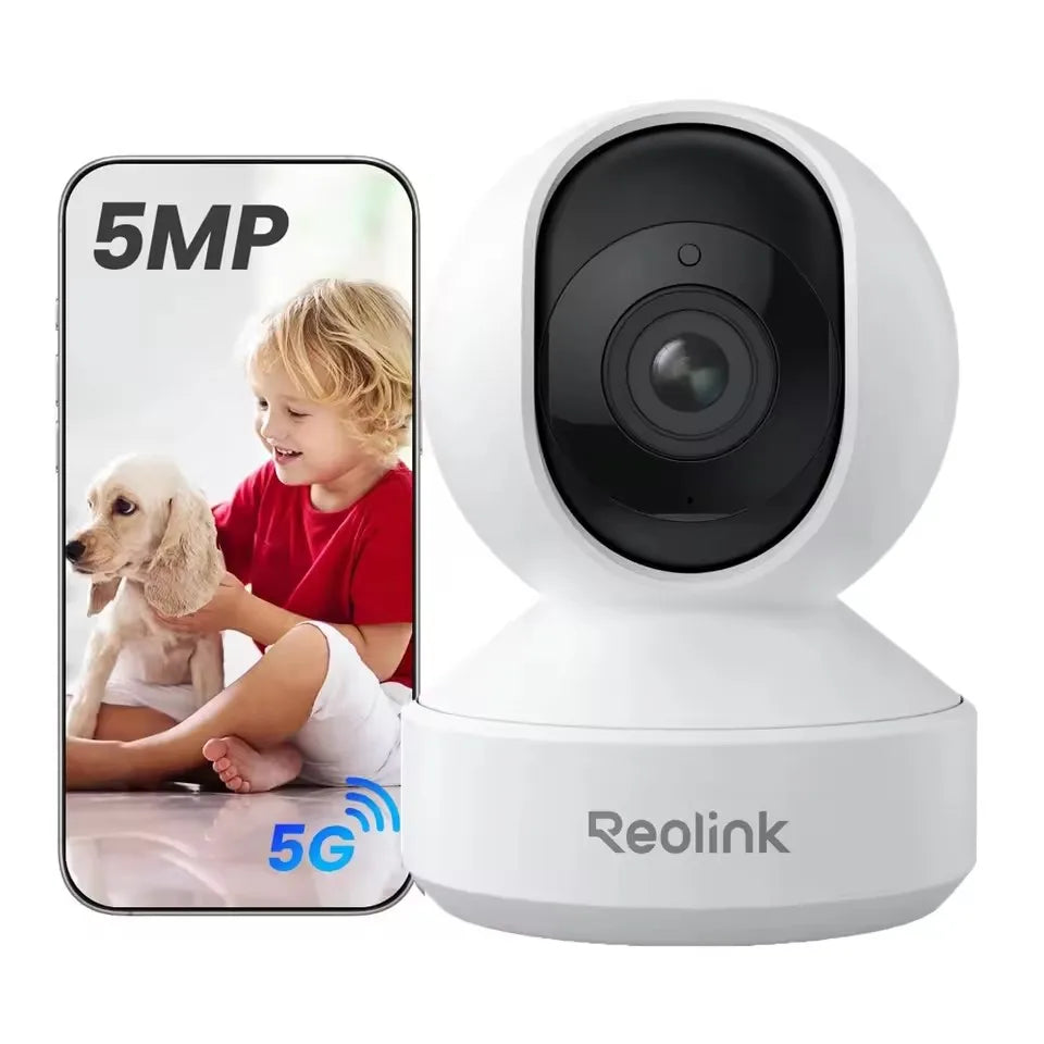 Cámara IP WiFi REOLINK E1 Pro 3K 5MP PT con Seguimiento Automático, Monitor para Bebés, Detección de Personas/Mascotas/Llanto, Audio Bidireccional, Cámara de Seguridad