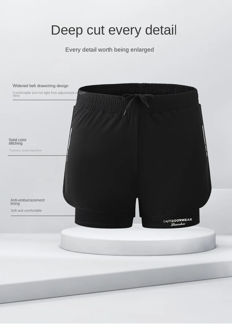 5/1Pantalones de Aloe para hombre, pantalones cortos deportivos, bañadores de dos capas: ¡elegantes, de secado rápido y cómodamente se ajustan para la playa, la piscina y la aguas termales!