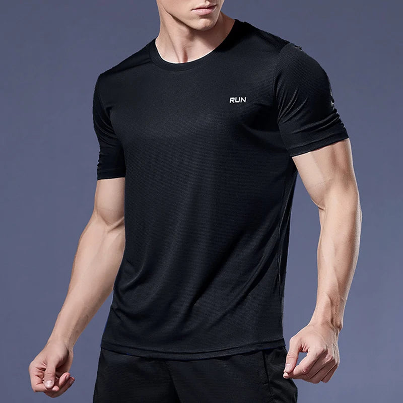 Camiseta interior de manga corta para hombre, camiseta atlética de secado rápido, ropa interior de seda ligera para correr, entrenar y Fitness, 1 unidad