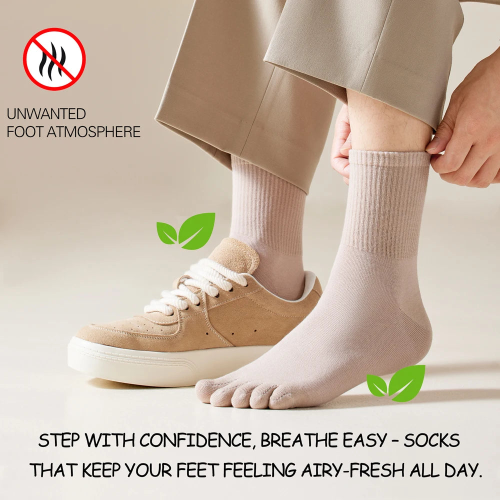 Gran oferta de calcetines de algodón para hombre, calcetines largos que absorben la humedad, Control de olores, diseño de punta sin costuras, para uso diario deportivo