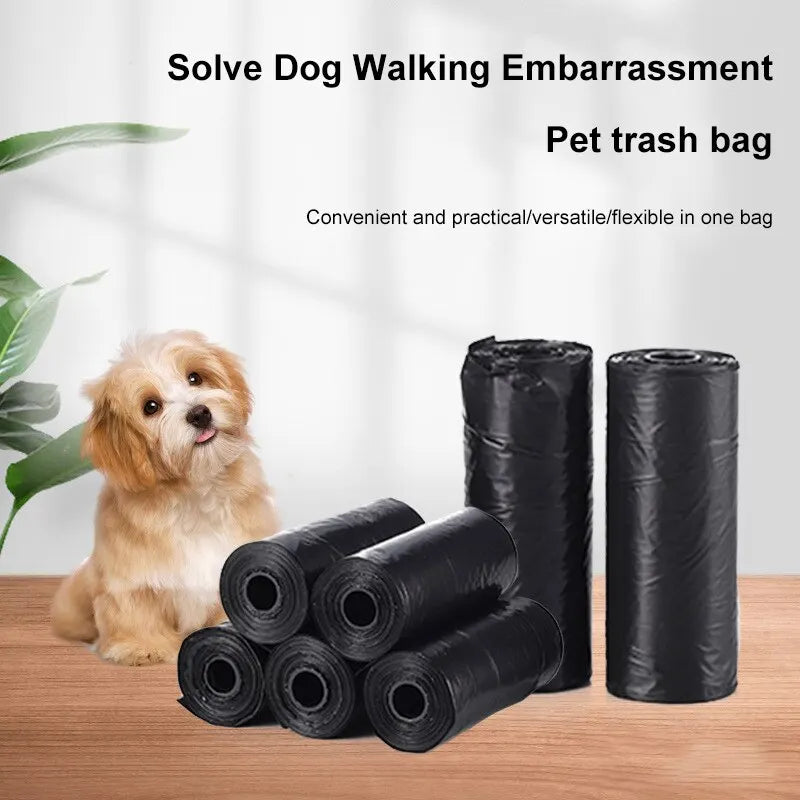10 rollos 1 paquete de bolsa de basura para mascotas bolsa de caca de perro bolsas de basura de limpieza bolsa de basura desechable bolsa portátil