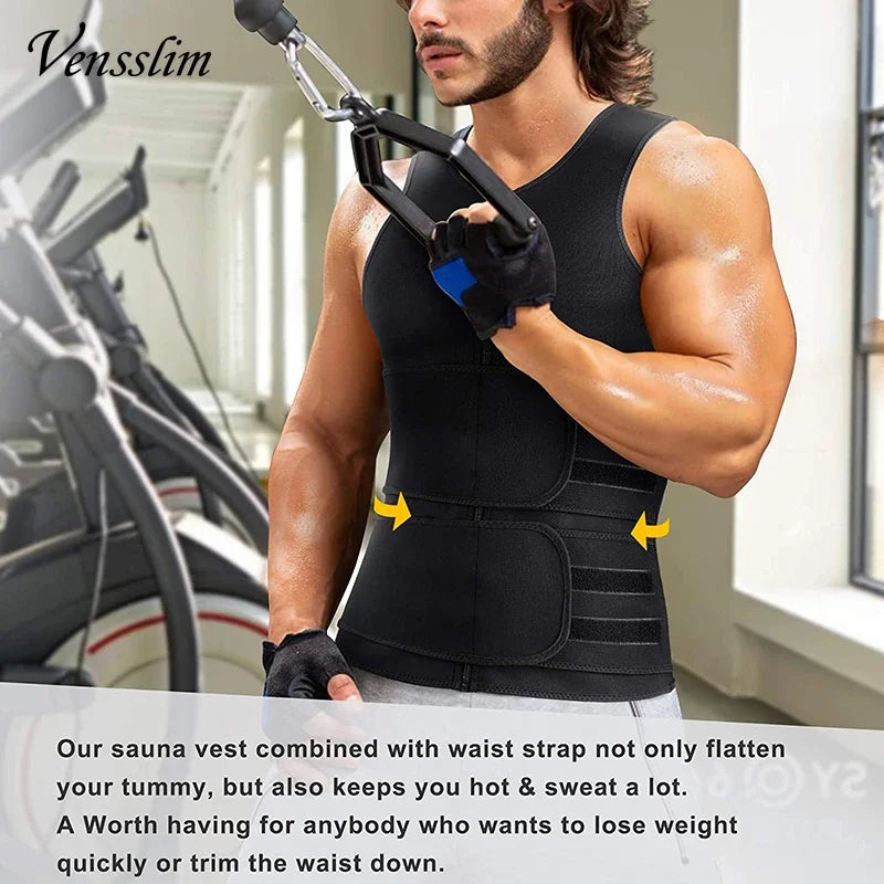 Vensslim-Chaleco moldeador de cuerpo para hombre, entrenador de cintura, camisa adelgazante, camiseta interior de compresión para Sauna y sudor, ropa moldeadora, quemador de grasa, Tops de entrenamiento