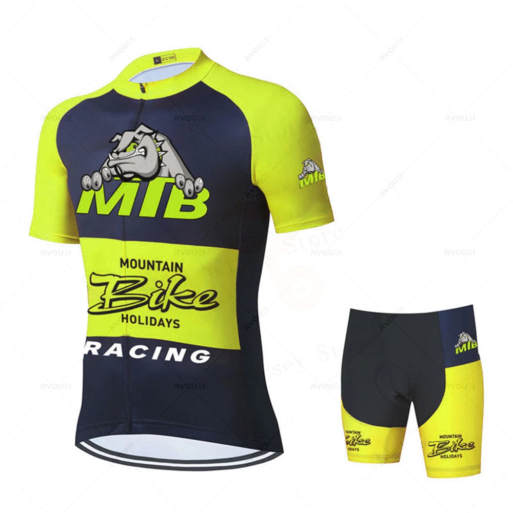 Conjunto de ropa de Ciclismo profesional para Hombre, Maillot de verano para bicicleta de montaña, MTB