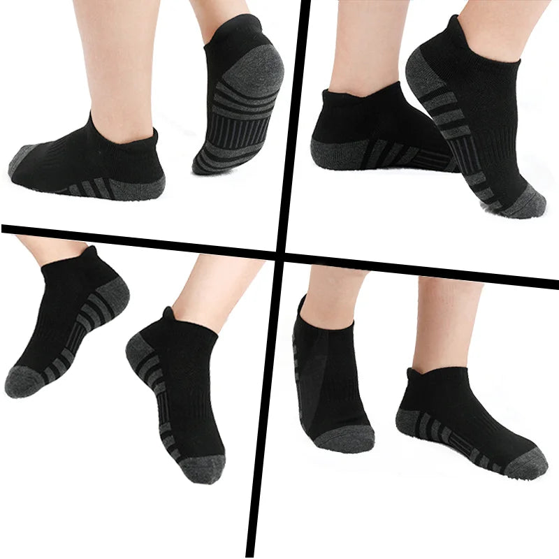 6/24 pares de calcetines deportivos tobilleros para correr, calcetines deportivos acolchados y transpirables de corte bajo para hombres y mujeres