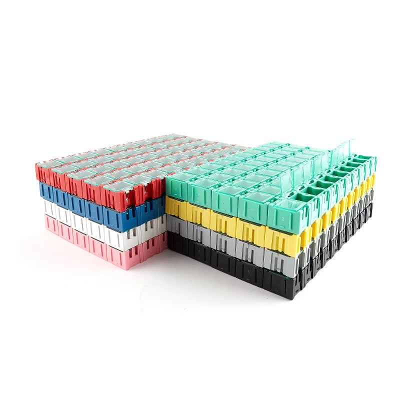 50 unids/set SMD SMT contenedor de componentes electrónicos Mini kit de cajas de almacenamiento