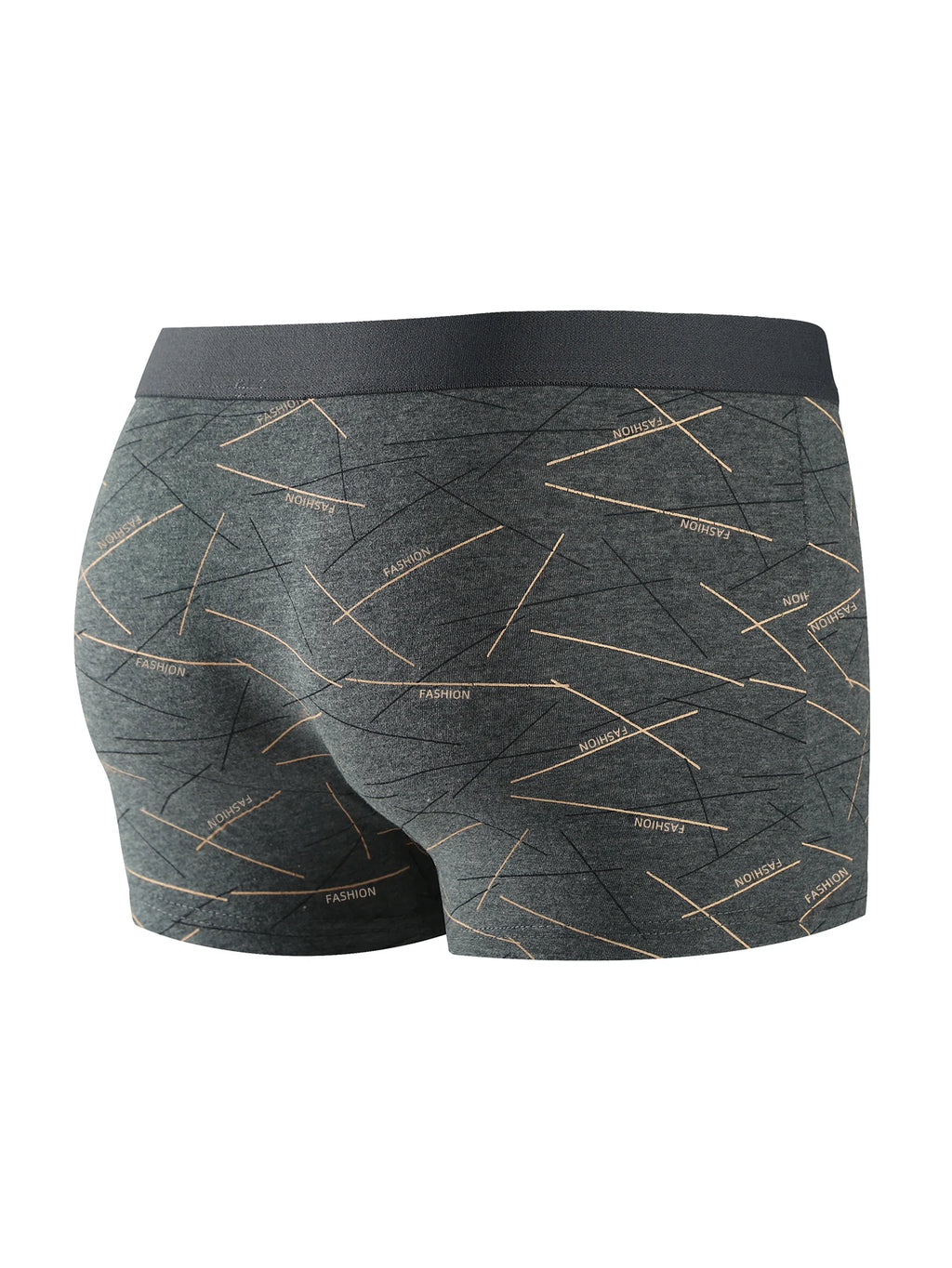 Ropa interior para hombre 4 Uds., calzoncillos boxer íntimos con estampado de líneas diarias cómodos, suaves y a la moda, boxers deportivos y transpirables