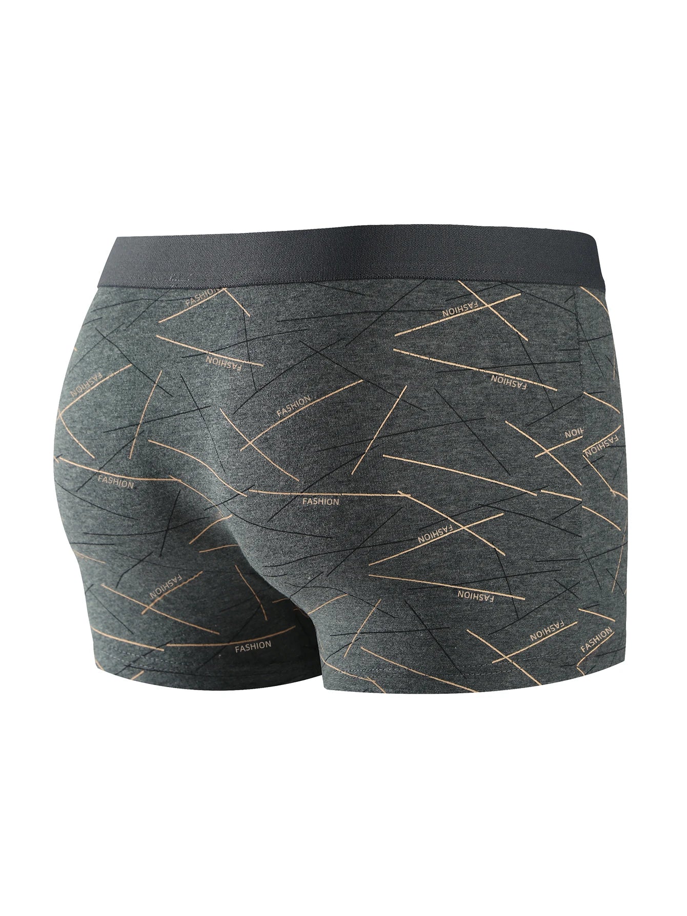 Ropa interior para hombre 4 Uds., calzoncillos boxer íntimos con estampado de líneas diarias cómodos, suaves y a la moda, boxers deportivos y transpirables