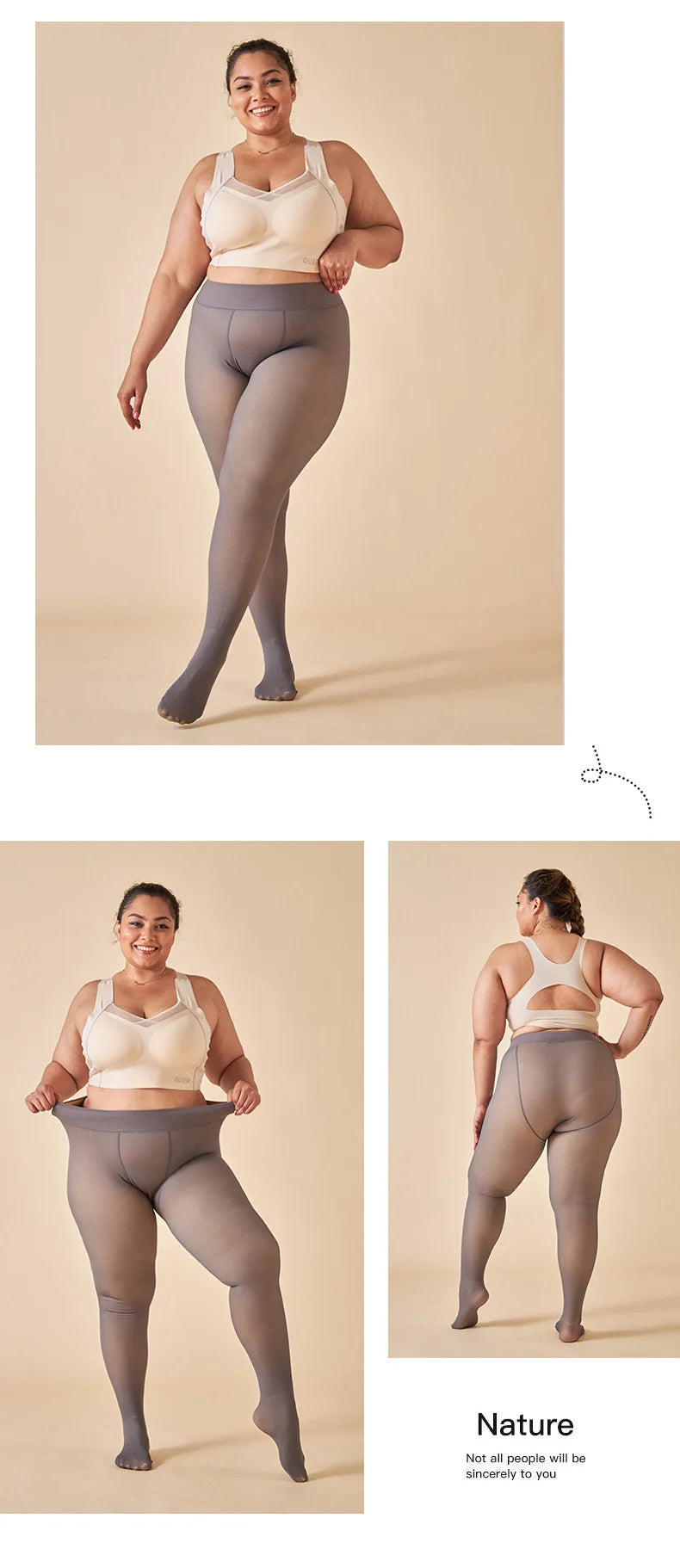 Medias térmicas gruesas para mujer, pantimedias translúcidas sexis cálidas para invierno, pantimedias ajustadas elásticas de cintura alta para mujer