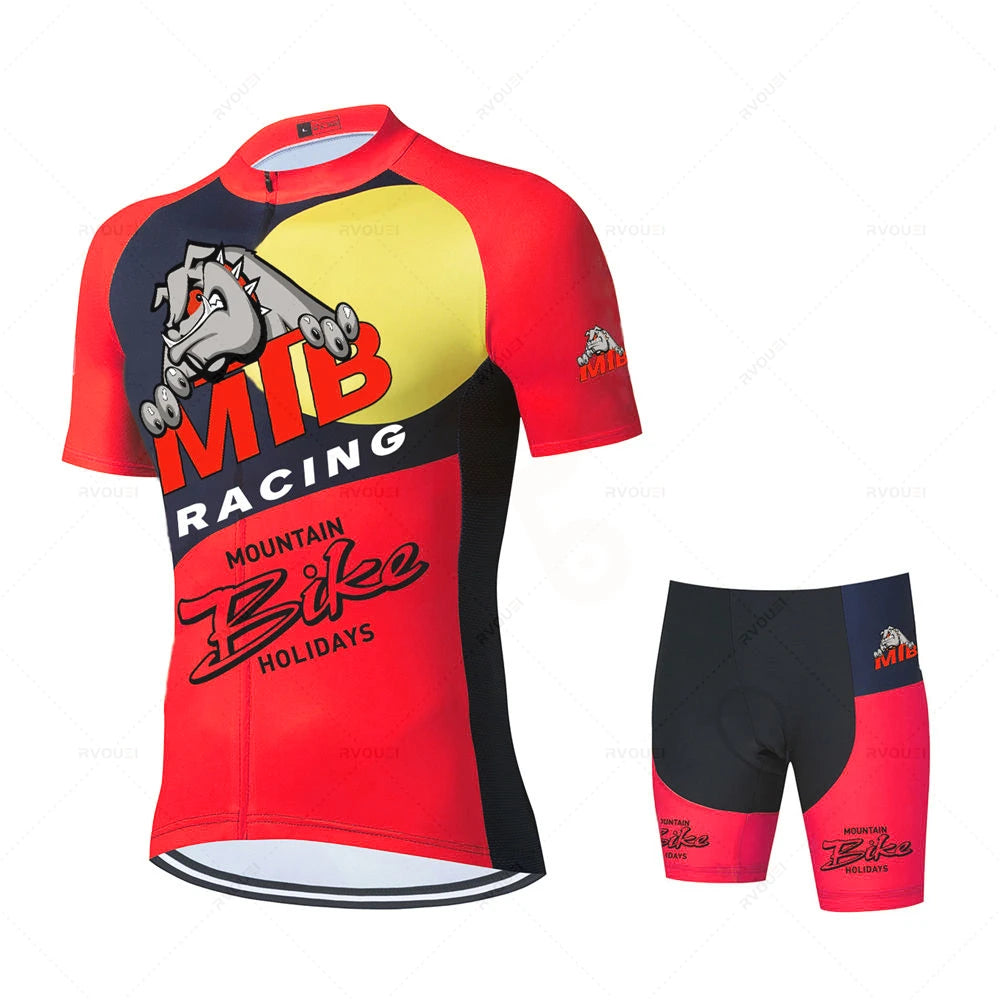 Conjunto de ropa de Ciclismo profesional para Hombre, Maillot de verano para bicicleta de montaña, MTB
