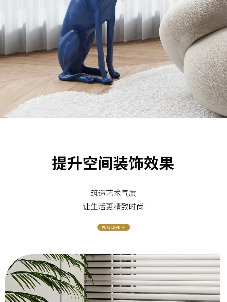 Esculturas de perros grandes para decoración del hogar, mesa de centro, sala de estar, adornos de suelo, bandeja de almacenamiento, estatua, accesorios de decoración del hogar Nórdico