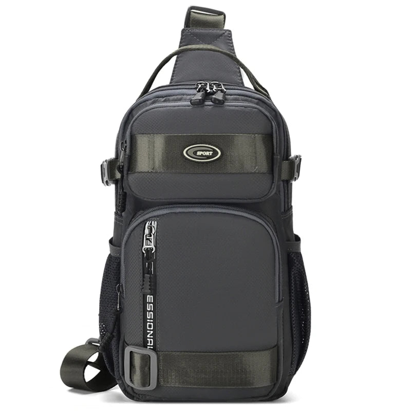 Mochila de montar para hombre, bolso de pecho para hombre, bolso de hombro informal para hombre, bolso cruzado ligero y de gran capacidad