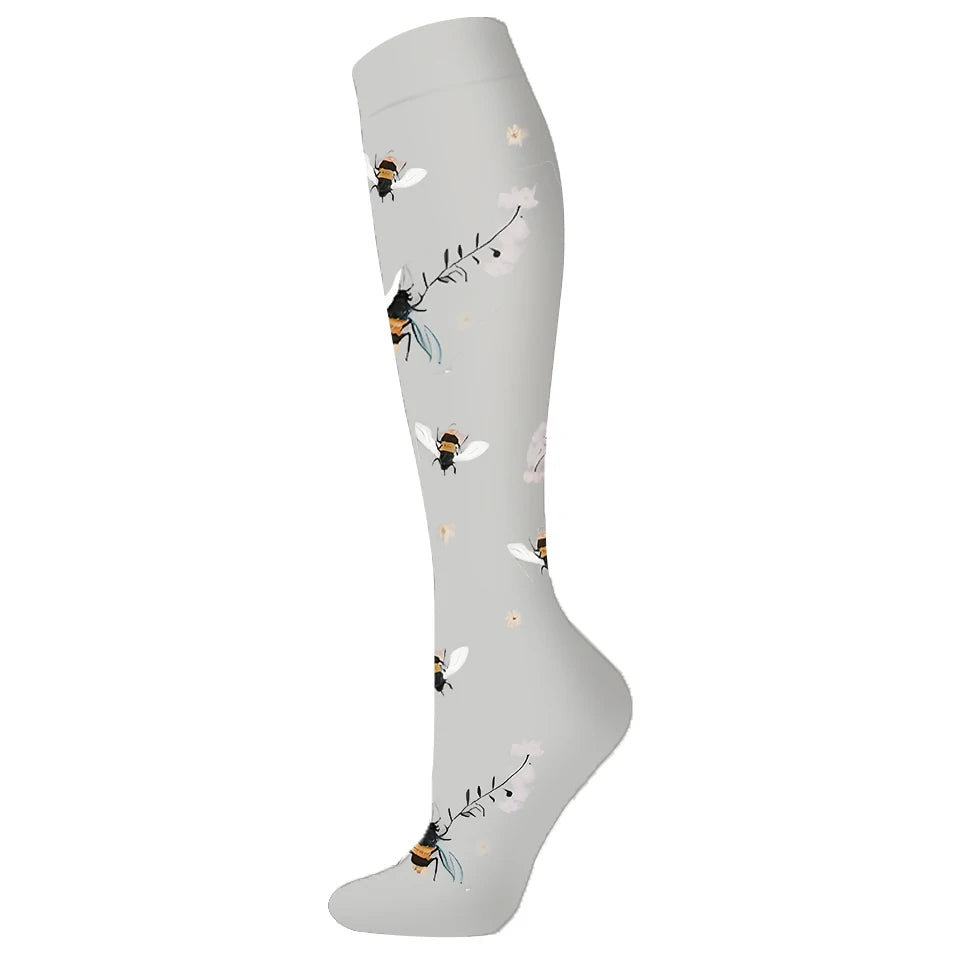 Nuevos calcetines de compresión deportivos para venas varicosas, calcetines médicos de nailon para enfermería, aptos para correr, saltar, antifatiga