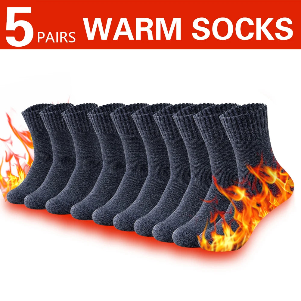 3 pares de calcetines gruesos de invierno para hombre, calcetines largos para deportes al aire libre, calcetines de nieve resistentes al frío a prueba de heladas para hombre, regalo 39-44