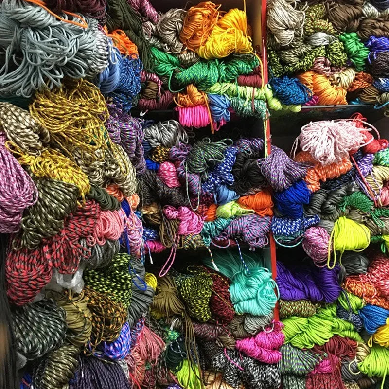 Cuerda Paracord de 7 núcleos 550, 5 15 30 M de diámetro, cordón de 4mm para acampar al aire libre, cordón de supervivencia, paracaídas, accesorios para tienda de senderismo