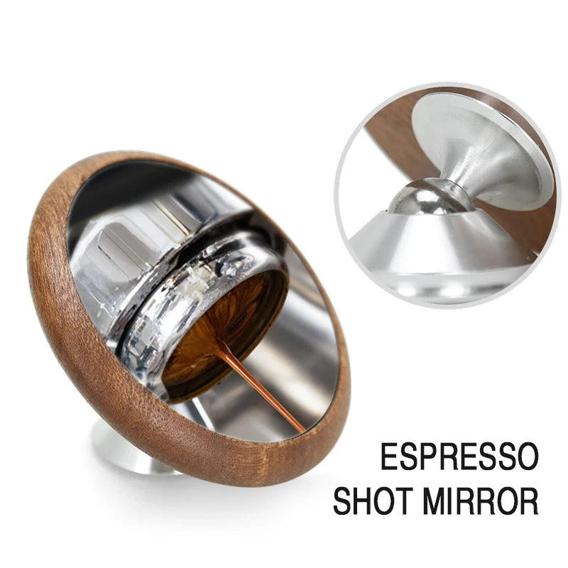 Espejo de disparo de extracción de Espresso, monitoreo magnético, portafiltro sin fondo, lente, tasa de flujo, observación, accesorios para máquina de café