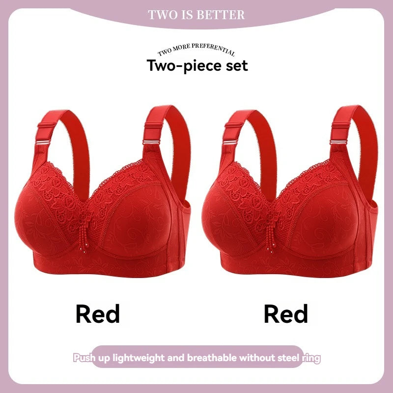 Sujetadores de encaje para mujer, Bralette con perspectiva ultrafina, sujetador con escote en V profundo, lencería Sexy, Tops de talla grande, ropa interior para mamá, sujetador activo