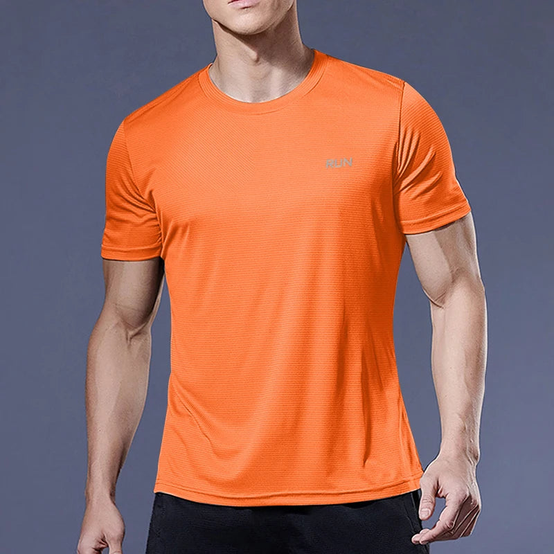 Camisetas de culturismo para correr de secado rápido para hombre, camiseta deportiva para gimnasio, camisetas de manga corta para Fitness, camiseta de gran tamaño, verano