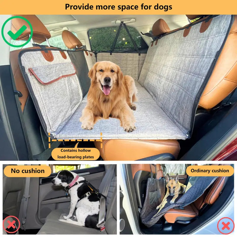 Funda para asiento trasero de coche, cubierta protectora de viaje para perros grandes con rodamiento de 130kg, estera duradera para coches, camiones, SUV, estera de protección impermeable para mascotas